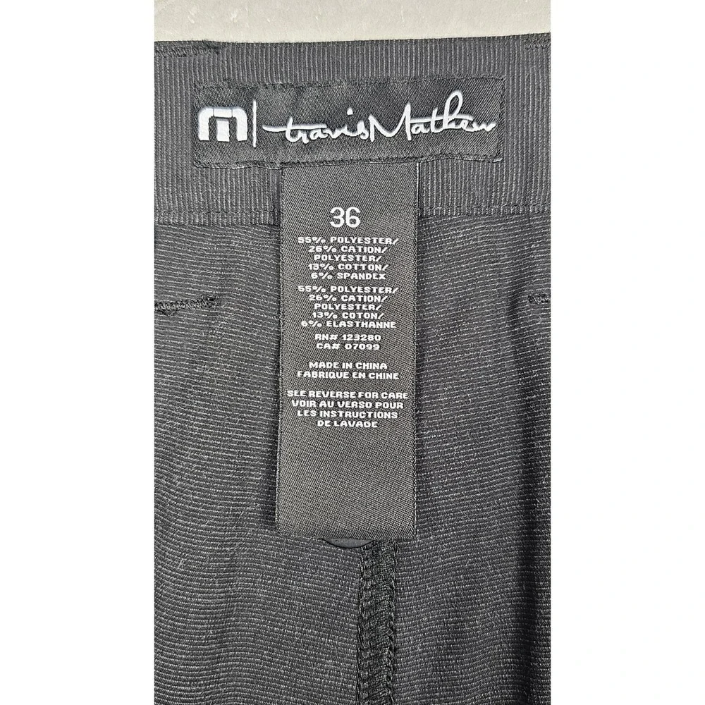 Travis Mathew Golf Shorts Mens 36 Midnight Black Athletic Performance Flat Front - Picture 2 of 8
